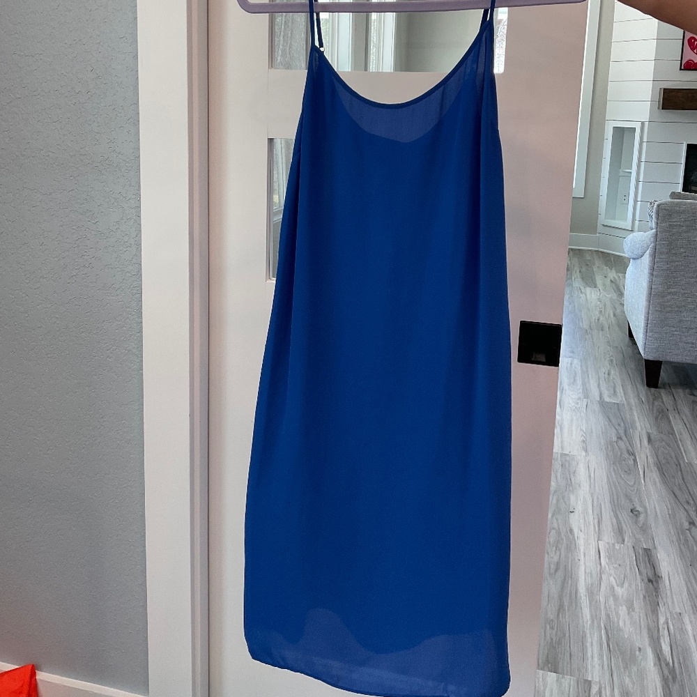 J. Crew womens casual short Blue Slip Dress midi size xs